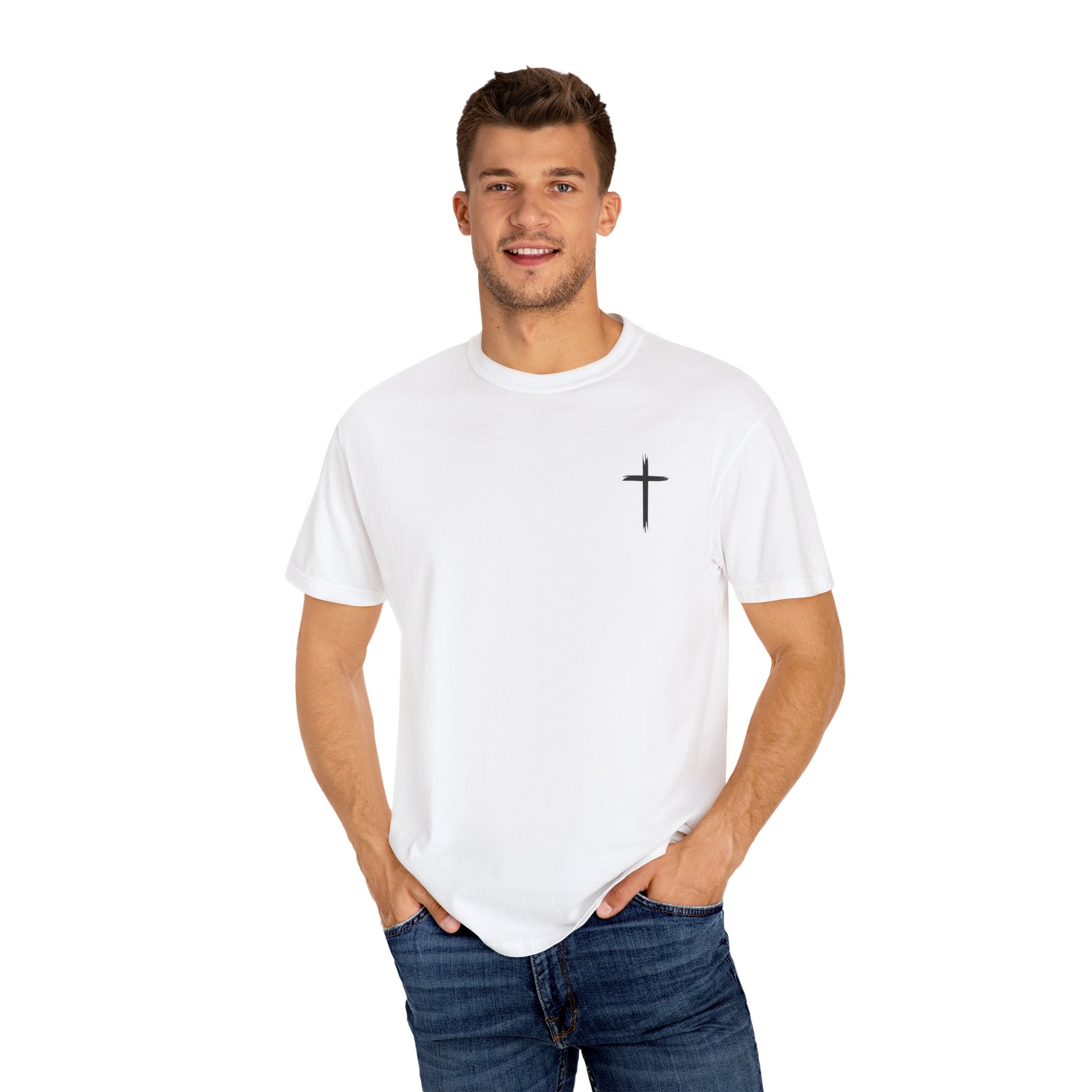 Copy of Christian Cross Chest T-Shirt — Minimal Faith Tee